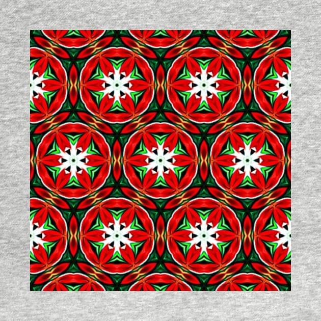 Red and Green Christmas Pattern Number 19 by BubbleMench